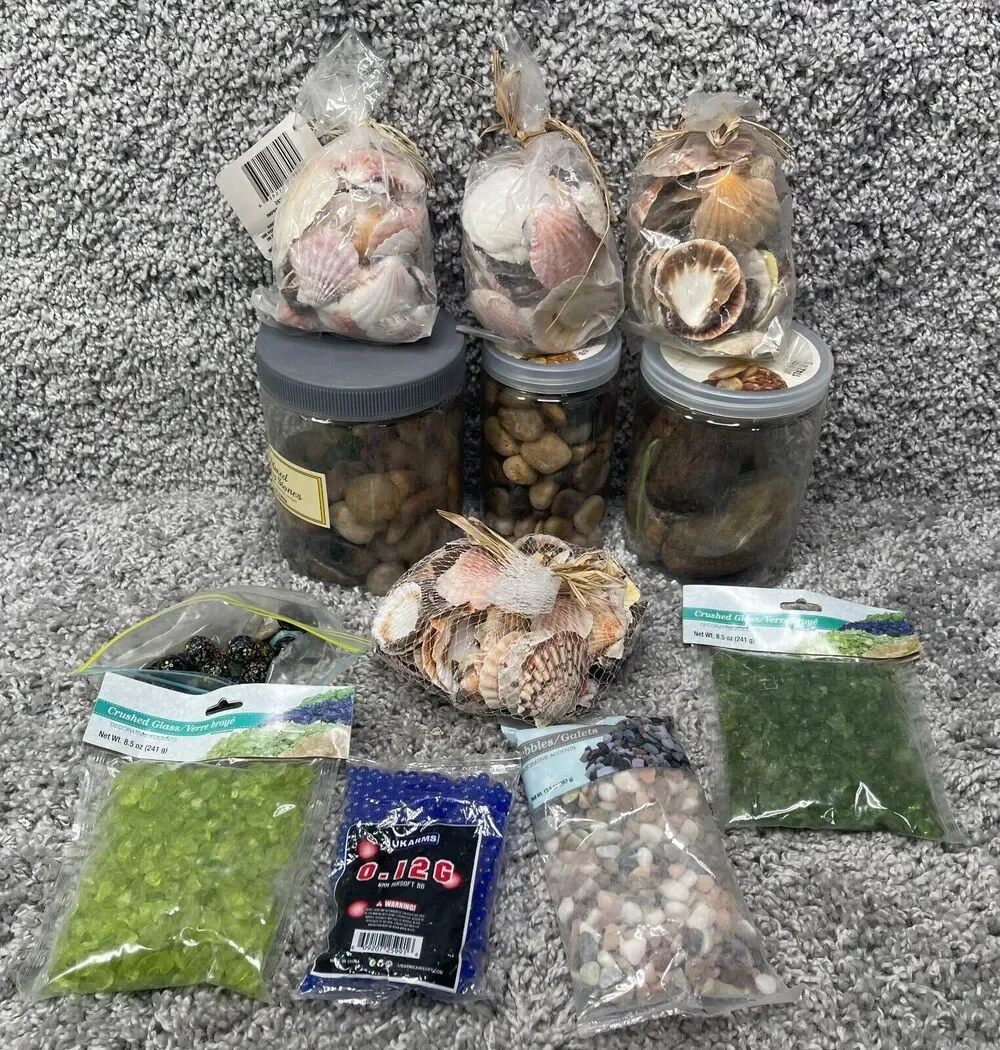 Decorative Crafts Shells Stones & Ukarms 6mm Airsoft Lot Of 12